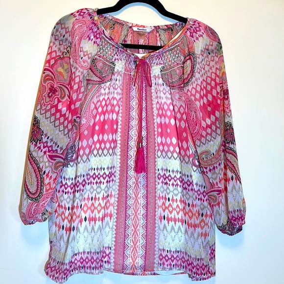 TanJay Women’s Blouse with detachable tank top (white), Size 12 - Picture 1 of 12